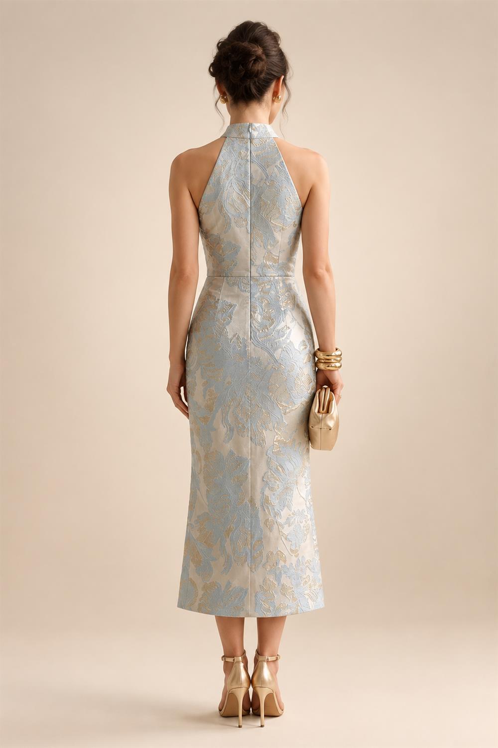 A-Line/Princess Scoop Neck Chiffon Floor-Length Mother of the Bride & Groom Dresses for Women (SHI22501635)