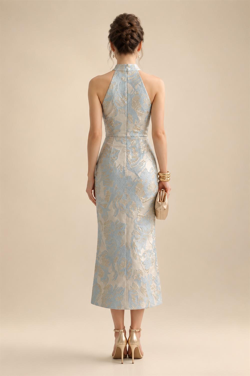 Sheath/Column Lace Appliques Maxi Mother of the Bride & Groom Dresses with Ruched Waist & Satin Bodice (SHI22501596)