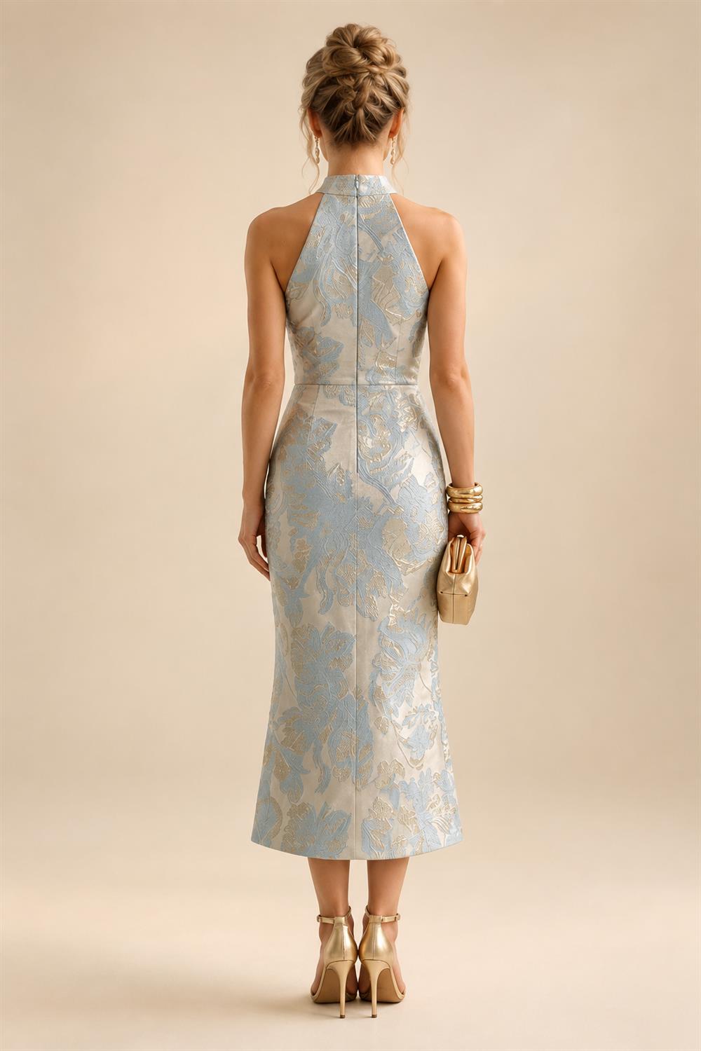 Pantsuits Separates Scoop Neck Sequins Asymmetrical Ankle-Length Mother of the Bride Dress with Slit (SHI22500132)