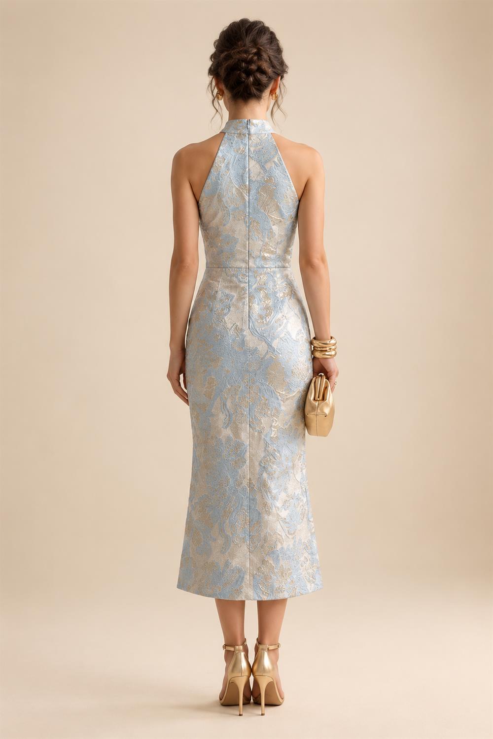 Scoop Neck Floral Print Mermaid Mother of the Bride Dresses (SHIR1110328)