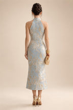 A-Line/Princess V-Neck Chiffon Maxi Mother of the Bride & Groom Dresses with Lace Appliques, Sweep Train, Ruffles, 3D Flowers & Ruched Waist (SHI22501653)