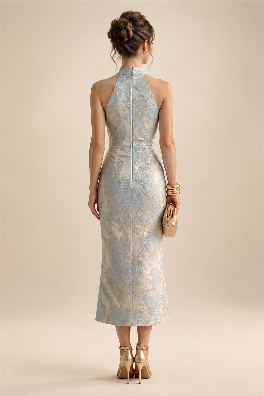Lace Sheath/Column One Shoulder Floor-Length Mother of the Bride & Groom Dresses with Ruched Waist (SHI22500892)
