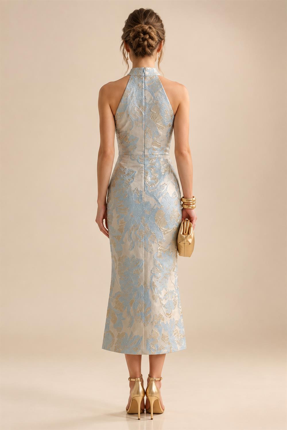 Lace Floral Sheath/Column Scoop Neck Floor-Length Mother of the Bride & Groom Dresses for Women (SHI22501493)