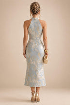 Jacquard A-Line/Princess Strapless Short Homecoming Dresses with Bow & Pearls (SHI22370324)