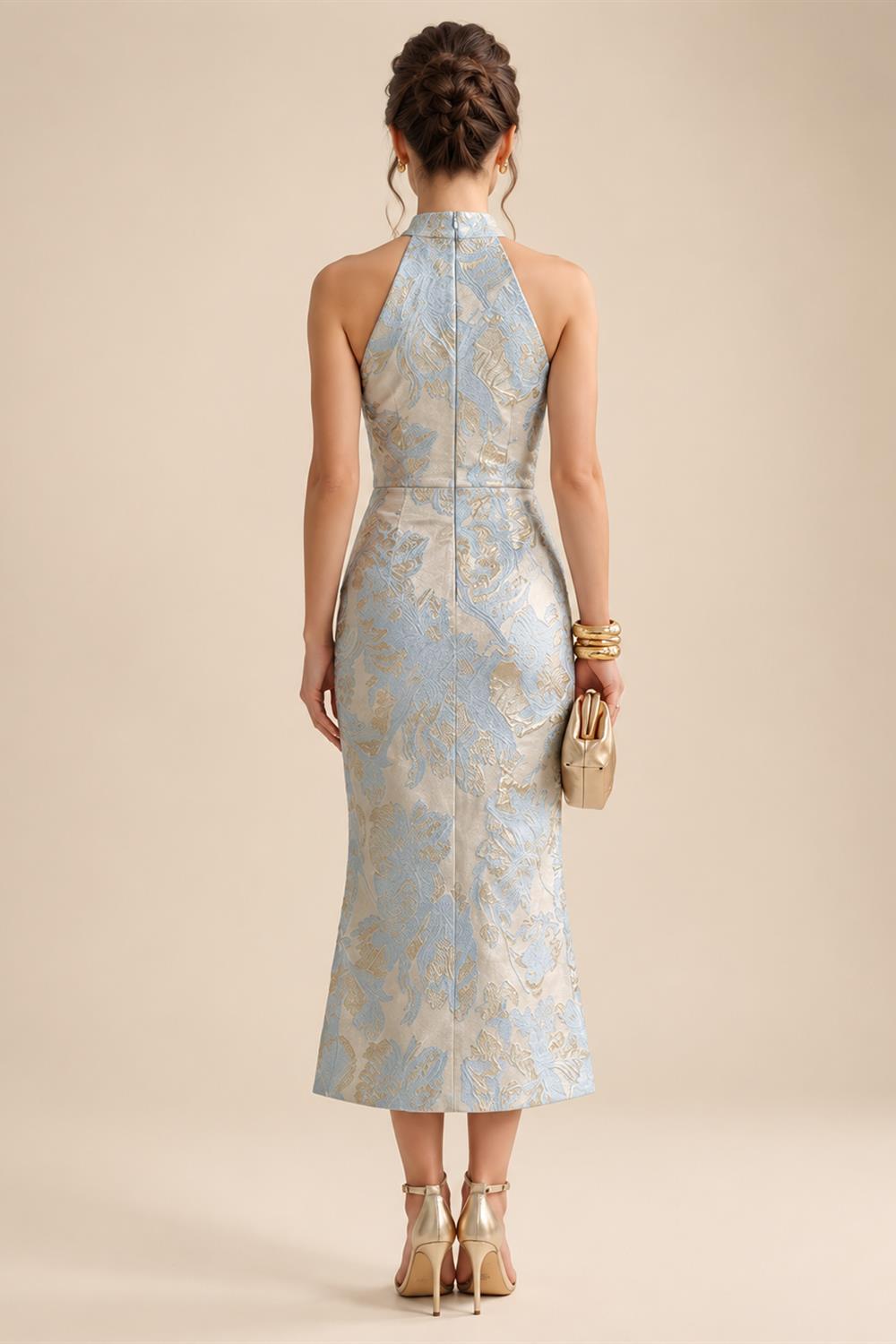 Chiffon Sheath/Column Scoop Neck Floor-Length Mother of the Bride & Groom Dresses with Lace Embroidery Bodice & Ruched Waist (SHI22501513)