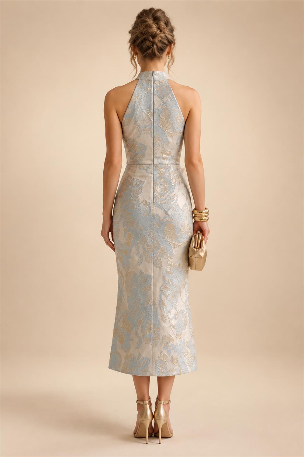 Chiffon A-Line/Princess Scoop Neck Short Mother of the Bride & Groom Dresses Tiered (SHI22500912)