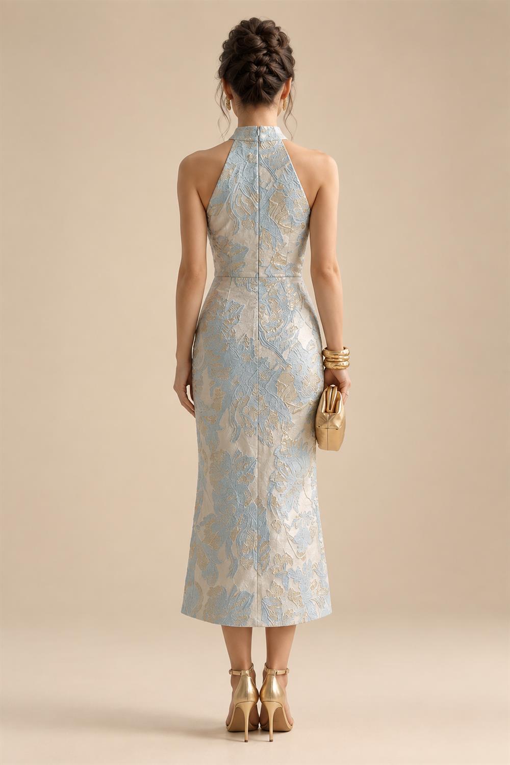 A-Line/Princess Scoop Neck Chiffon Floor-Length Mother of the Bride & Groom Dresses with Lace Appliques & Pleats (SHI22501554)