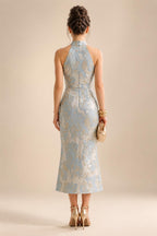 A-Line/Princess Scoop Neck Satin High-Low Mother of the Bride & Groom Dresses with Ruffles & Bow (SHI22501630)