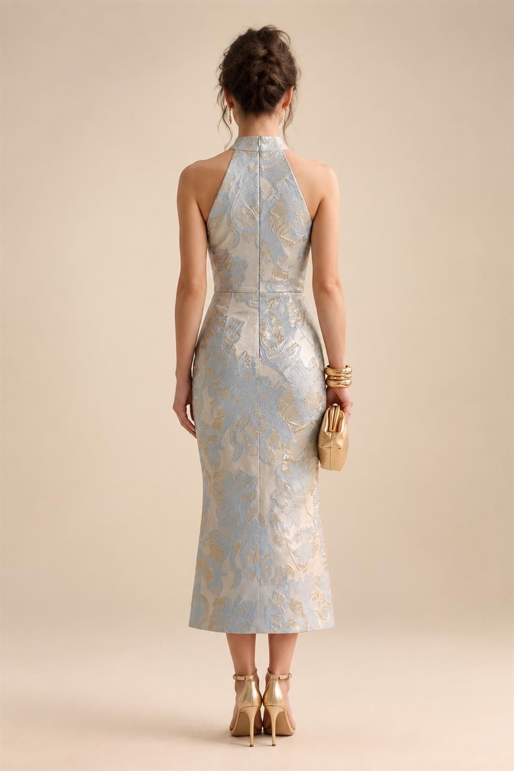 A-Line/Princess Off Shoulder Chiffon Floor-Length Mother of the Bride & Groom Dresses with Ruched Waist & Slit (SHI22501619)