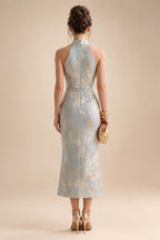 Sheath/Column Scoop Neck Velvet Maxi Mother of the Bride & Groom Dresses with Ruched Waist (SHI22501595)