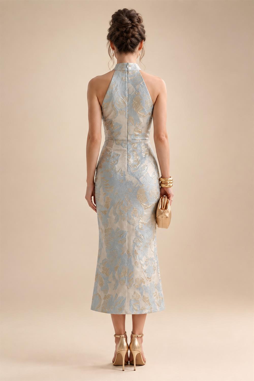 Sheath/Column Scoop Neck Velvet Maxi Mother of the Bride & Groom Dresses with Ruched Waist (SHI22501595)