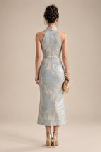 A-Line/Princess V-Neck Chiffon Maxi Mother of the Bride & Groom Dresses with Side Sash, Sweep Train & Ruched Bodice (SHI22501629)