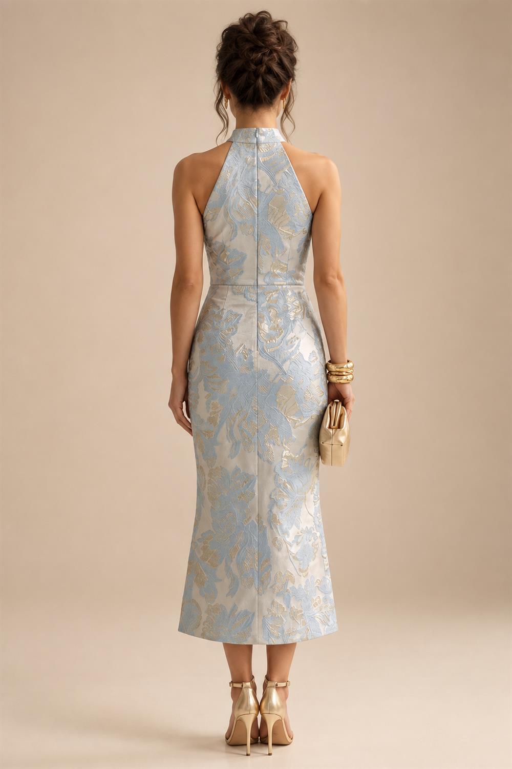 Sequin Floral Sheath Floor-Length Mother of the Bride & Groom Dresses with Satin Bodice (SHI22500925)