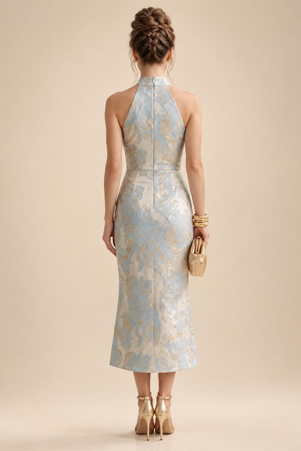 V Neck Satin Pleated Mermaid Mother of the Bride Dresses (SHIR1110589)