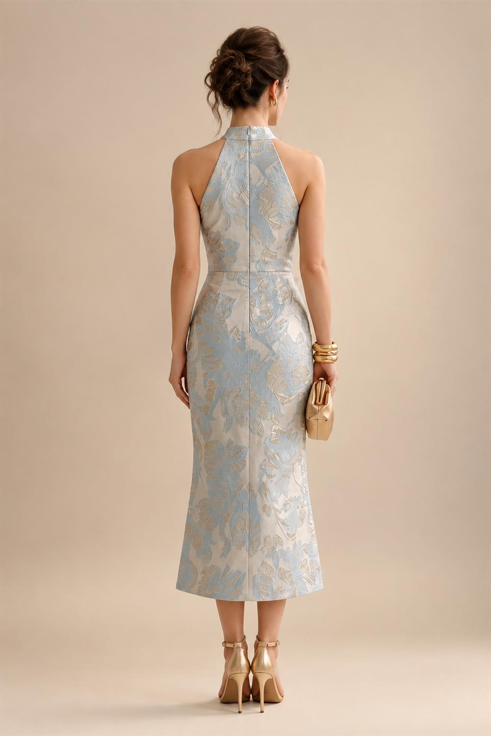 Sleeveless Lace Appliques Mother of the Bride Dresses with 3D Flower (SHI22500545)