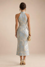 Floral Print A-Line/Princess Scoop Neck Floor-Length Mother of the Bride & Groom Dresses with Pockets (SHI22500916)