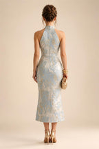 Sequin Floral Sheath/Column V-Neck Floor-Length Mother of the Bride & Groom Dresses with Ruched Waist (SHI22500972)