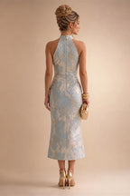Jacquard A Line V Neck Ruffles Corset Mother of the Bride & Groom Dresses (SHI22500967)