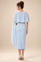 Jacquard A-Line/Princess V-Neck Tea-Length Mother of the Bride & Groom Dresses with Ruched Waist (SHI22501056)