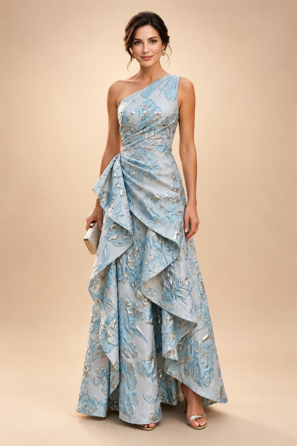 A-Line/Princess Sweetheart Chiffon Maxi Mother of the Bride & Groom Dresses with Lace Appliques & Sweep Train (SHI22501652)