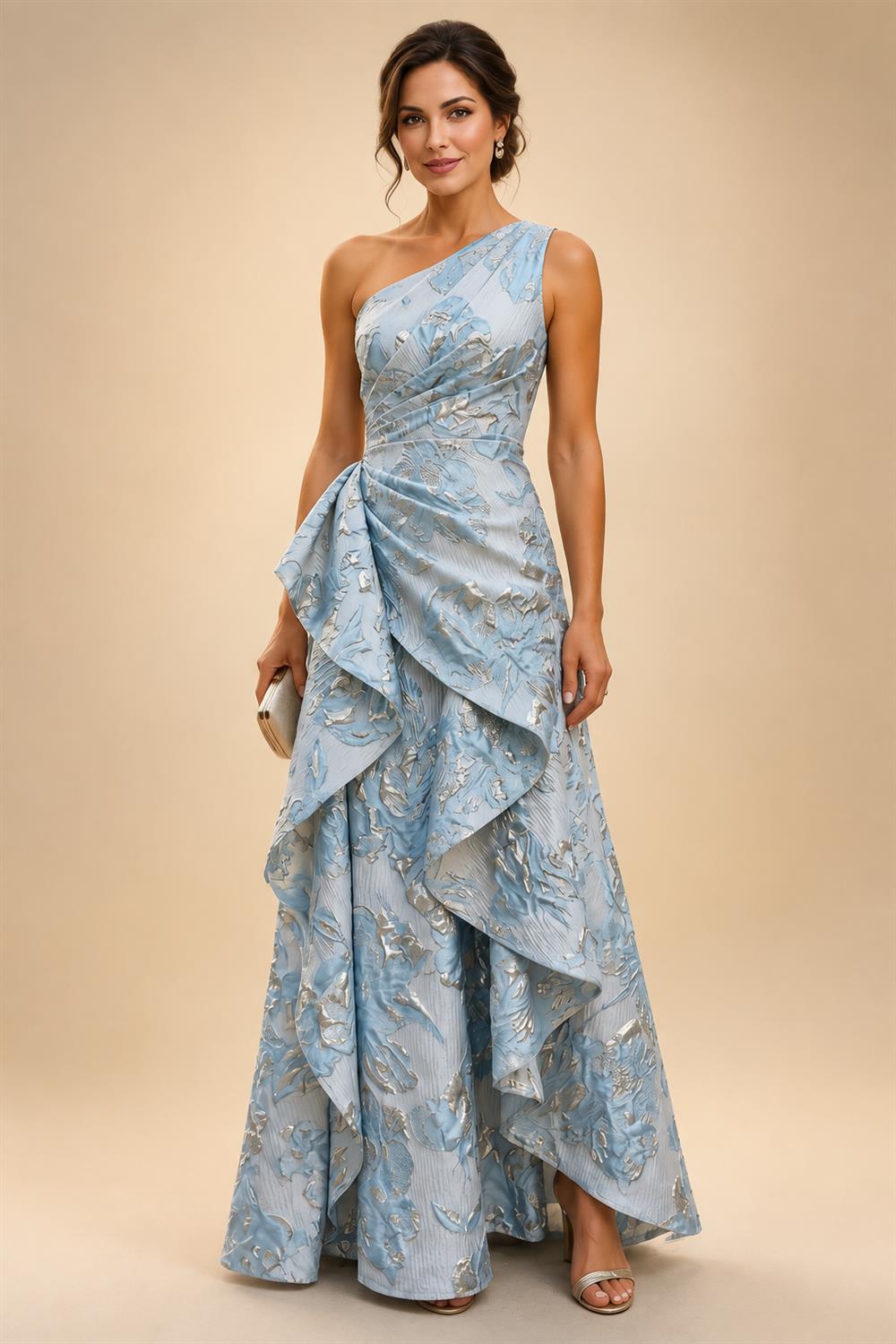 Jacquard A-Line/Princess Strapless Short Homecoming Dresses with Bow & Pearls (SHI22370324)