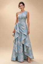 Jumpsuit V Neck Half Sleeve Long Sparkling Mother of the Bride Dresses with Belt (SHI22500201)