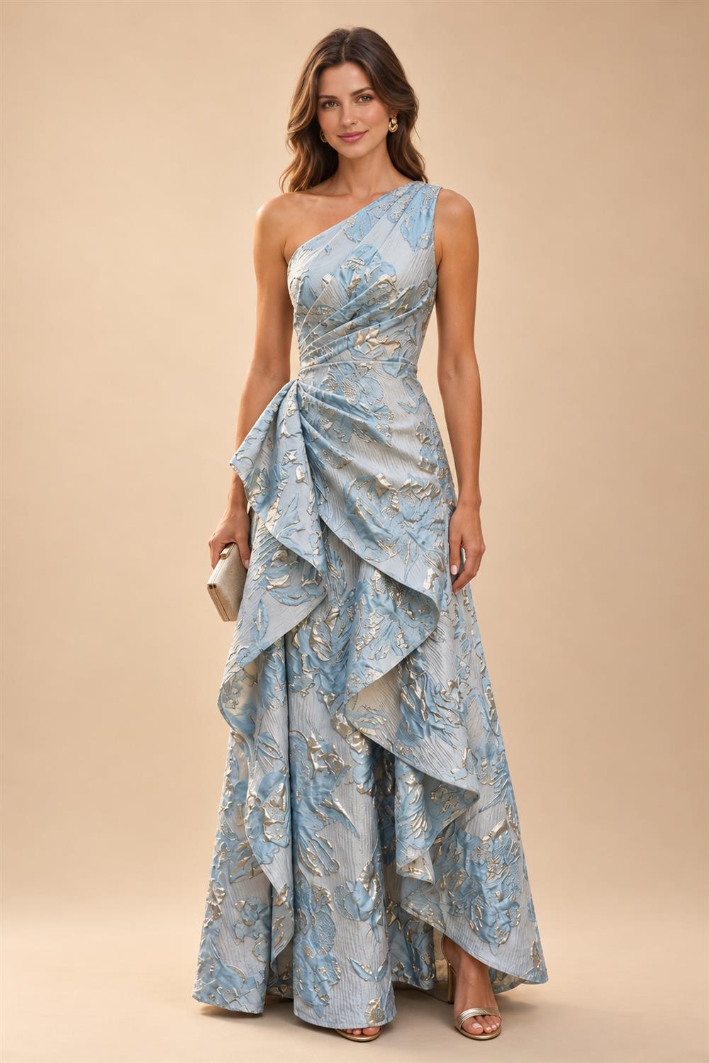 Sequin Floral Sheath Floor-Length Mother of the Bride & Groom Dresses with Satin Bodice (SHI22500925)