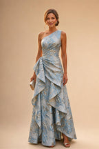Jacquard Sheath/Column V-Neck Tea-Length Mother of the Bride & Groom Dresses for Women (SHI22501292)