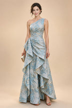 3/4 Sleeve Round Neck A-Line Midi Chiffon Mother of the Bride Dresses with Jacket (SHI22500386)