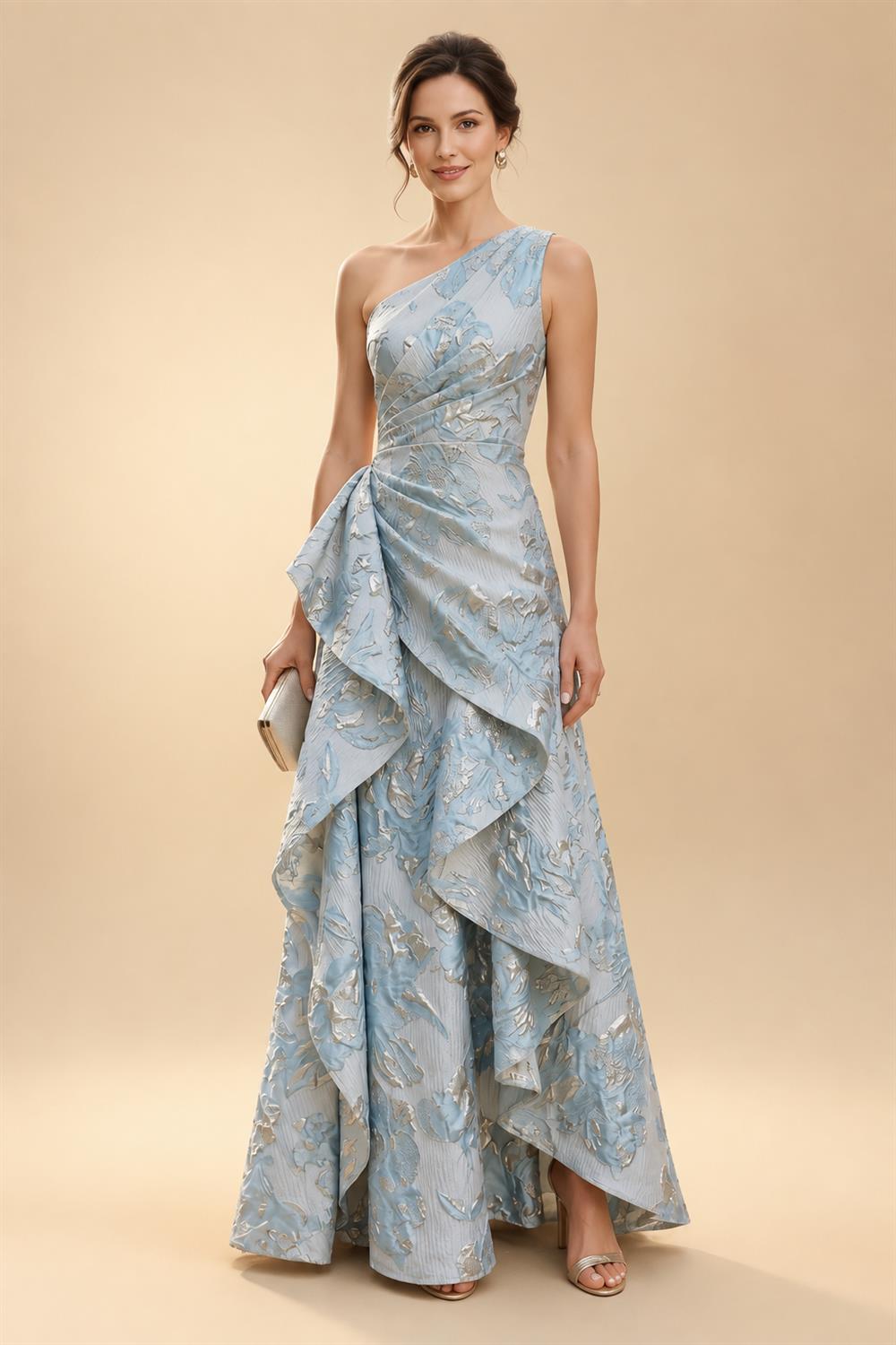 Floral Embroidery A-Line/Princess Scoop Neck Floor-Length Mother of the Bride & Groom Dresses for Women (SHI22501498)