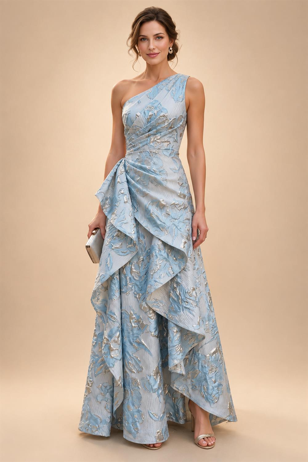 Jacquard Sheath Off the Shoulder Ruched Corset Mother of the Bride & Groom Dresses (SHI22500958)
