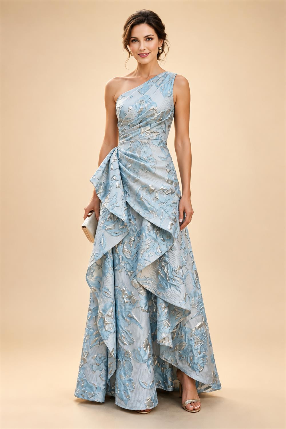 Sleeveless Lace Appliques Mother of the Bride Dresses with 3D Flower (SHI22500545)