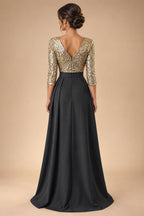A-Line/Princess V-Neck Floor-Length Mother of the Bride & Groom Dresses with Ruffles & Ruched Waist (SHI22501284)