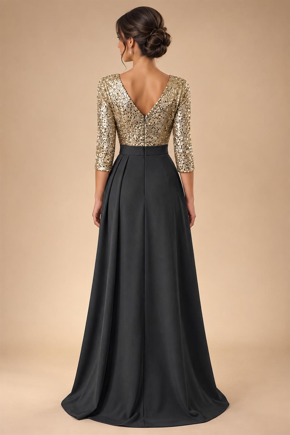 A-Line/Princess V-Neck Floor-Length Mother of the Bride & Groom Dresses with Ruffles & Ruched Waist (SHI22501284)