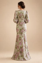A-Line/Princess Scoop Neck Chiffon Maxi Mother of the Bride & Groom Dresses with Lace Appliques & Pleats (SHI22501638)