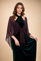 Jacquard A Line V Neck Ruffles Corset Mother of the Bride & Groom Dresses (SHI22500967)