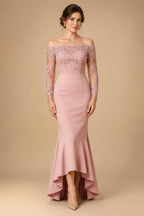 Jumpsuit V Neck Half Sleeve Long Sparkling Mother of the Bride Dresses with Belt (SHI22500201)