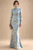 A-Line Pleated Chiffon One Shoulder Floor-Length Mother of the Bride & Groom Dresses (SHI22500625)