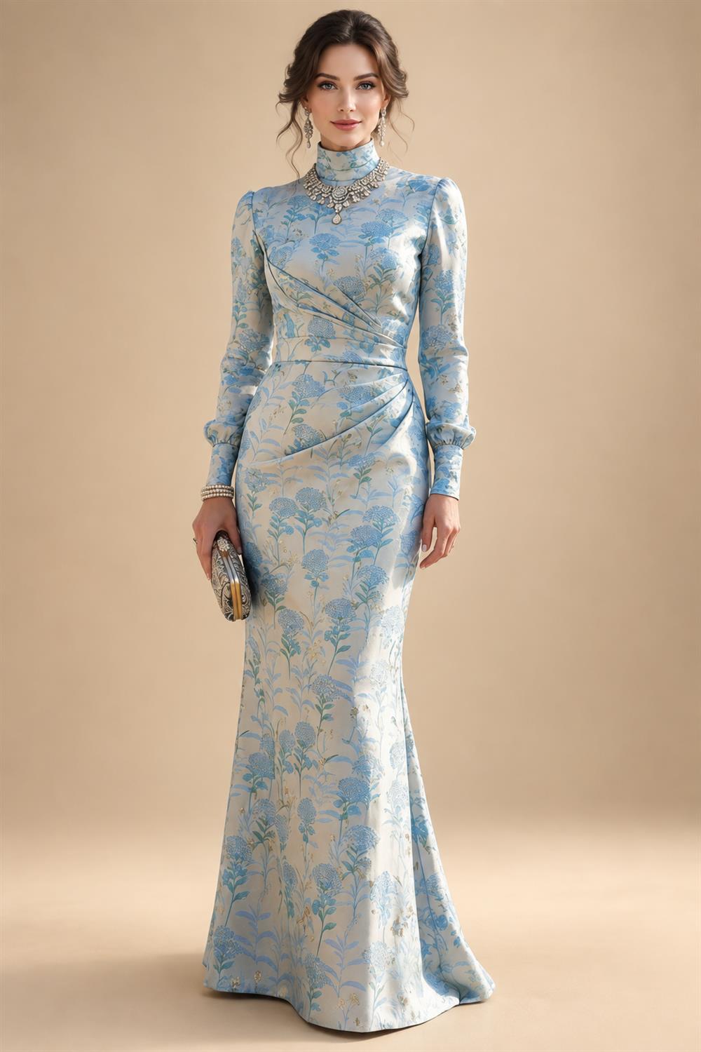 A-Line Pleated Chiffon One Shoulder Floor-Length Mother of the Bride & Groom Dresses (SHI22500625)