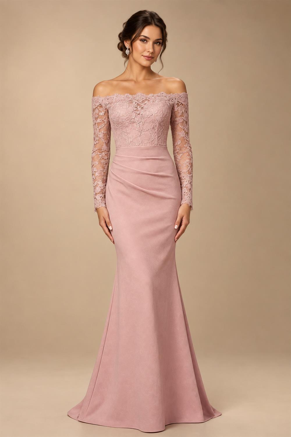 Satin Scoop Neck Mother of the Bride & Groom Dresses with 3D Flower (SHI22500338)