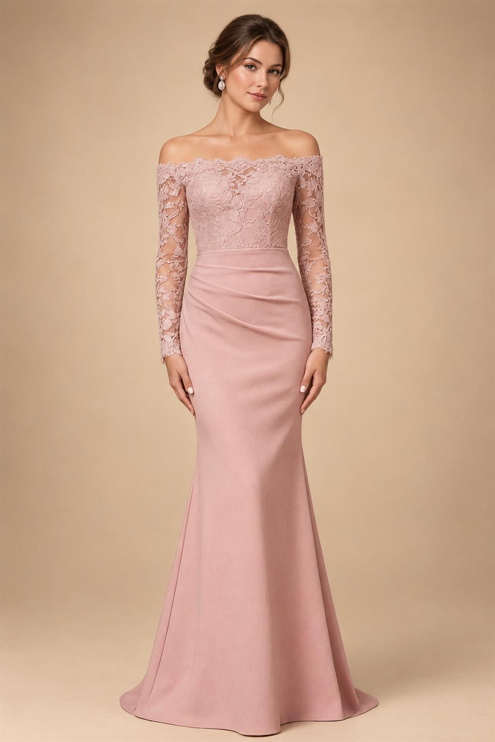 Satin Scoop Neck Mother of the Bride & Groom Dresses with 3D Flower (SHI22500338)