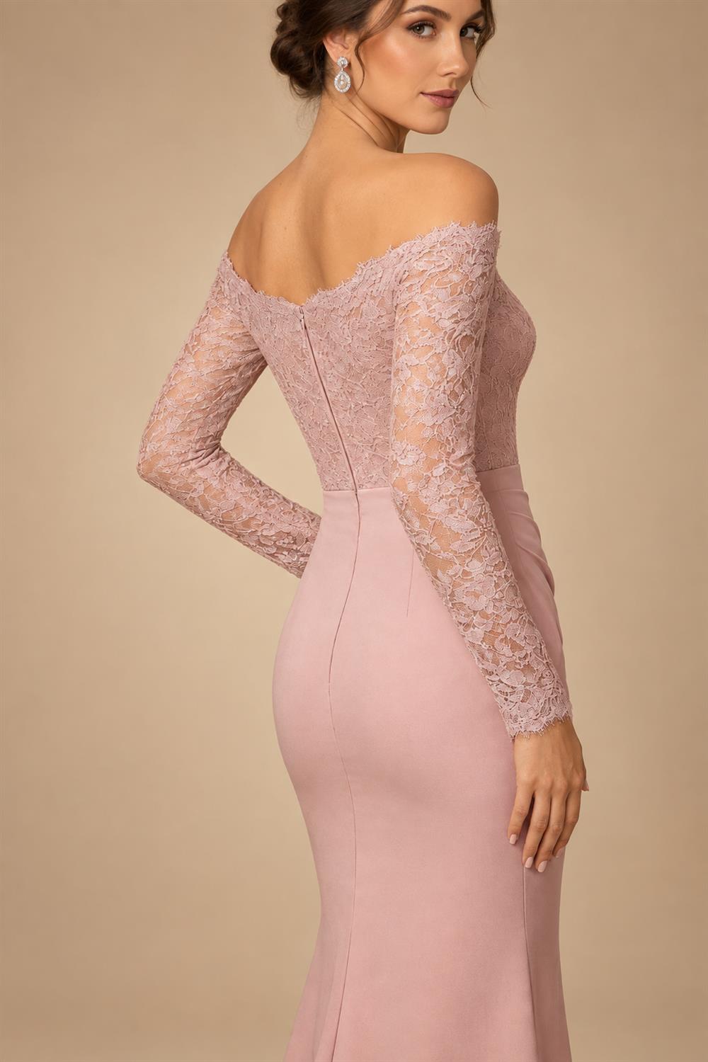 Satin Scoop Neck Mother of the Bride & Groom Dresses with 3D Flower (SHI22500338)