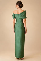3/4 Sleeve Round Neck A-Line Midi Chiffon Mother of the Bride Dresses with Jacket (SHI22500386)