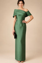 3/4 Sleeve Round Neck A-Line Midi Chiffon Mother of the Bride Dresses with Jacket (SHI22500386)