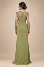 Sheath/Column Floral Lace Mother of the Bride & Groom Dresses with Rhinestones (SHI22500658)