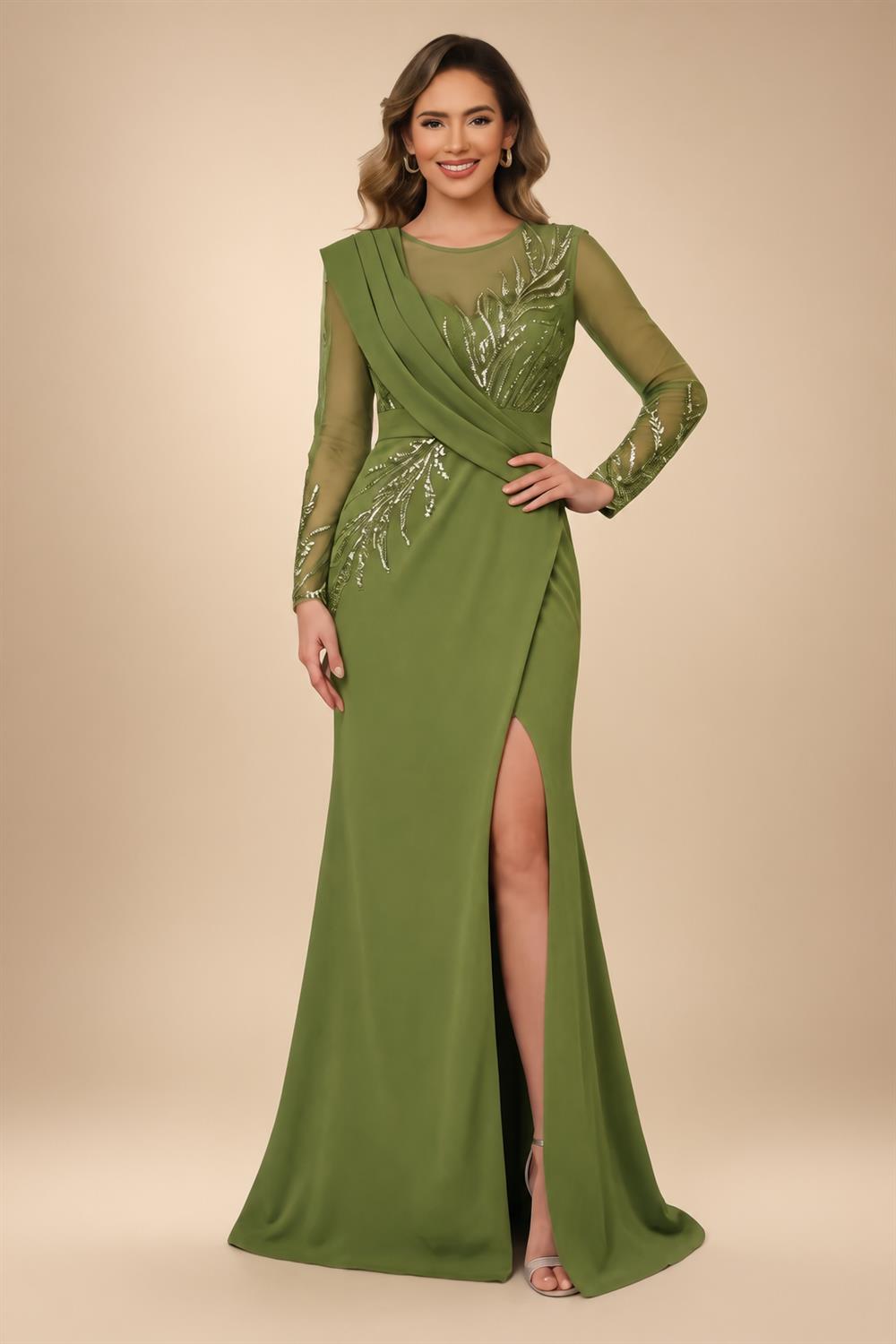 Sheath/Column Floral Lace Mother of the Bride & Groom Dresses with Rhinestones (SHI22500658)