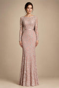 Scoop Neck Floral Print Mermaid Mother of the Bride Dresses (SHIR1110328)