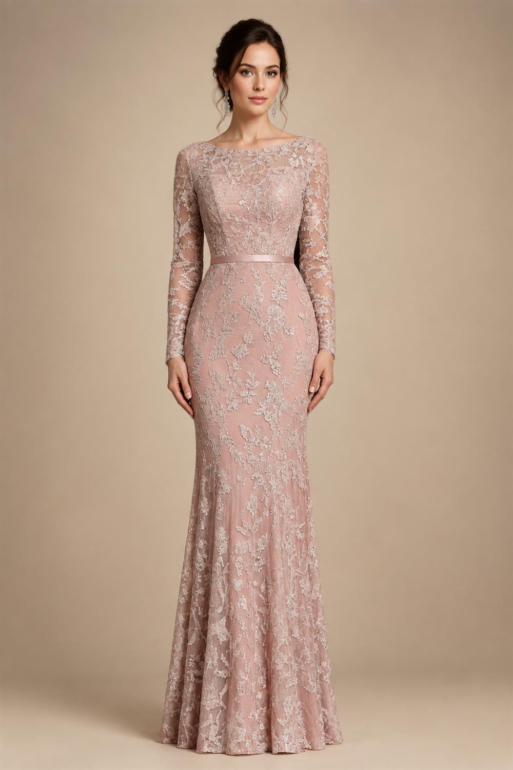 Scoop Neck Floral Print Mermaid Mother of the Bride Dresses (SHIR1110328)