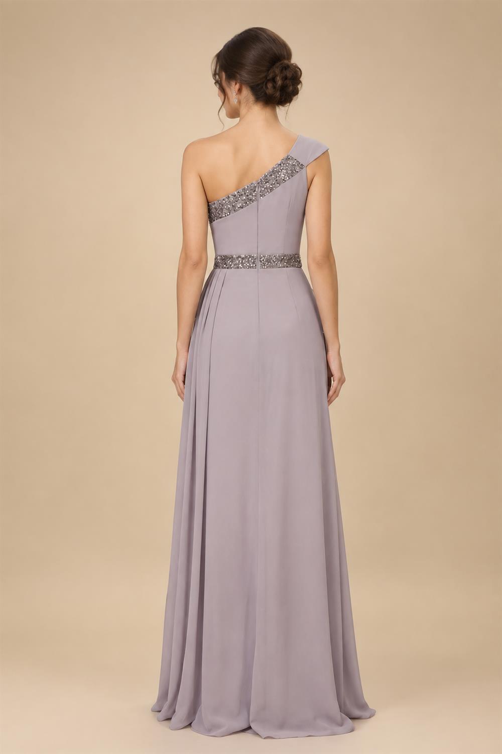 A-Line Pleated Chiffon One Shoulder Floor-Length Mother of the Bride & Groom Dresses (SHI22500625)