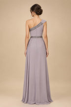 A-Line Pleated Chiffon One Shoulder Floor-Length Mother of the Bride & Groom Dresses (SHI22500625)